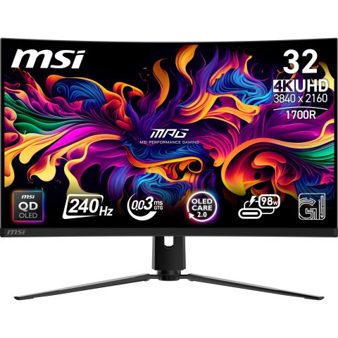 MSI MPG 321CURXDE QD-OLED monitori 80 cm (31.5") 3840 x 2160 pikseļi 4K Ultr…