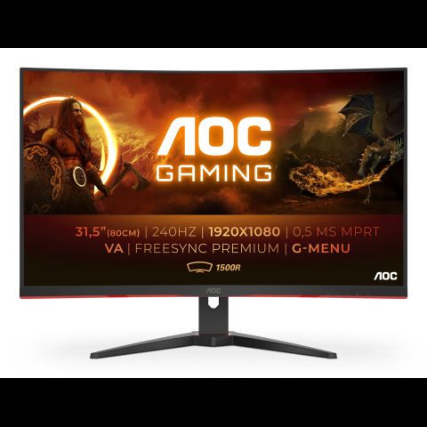 AOC G2 C32G2ZE/BK computer monitor 80 cm (31.5") 1920 x 1080 pixels Full HD…
