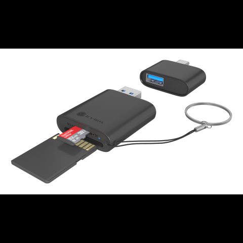 Icy Box IB-CR204-CU3 кардридер USB 3.2 Gen 1 (3.1 Gen 1) Type-A/Type-C Черный