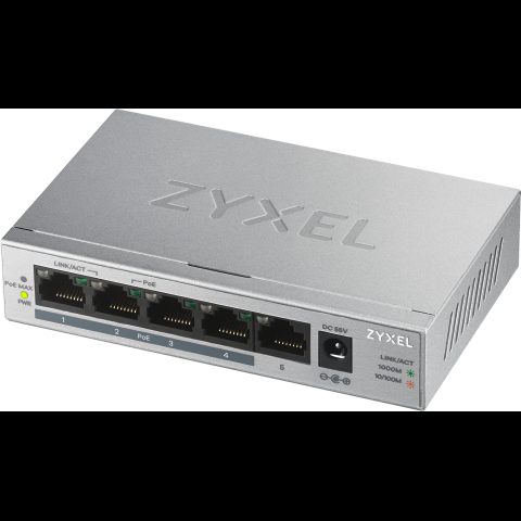 Zyxel GS1005HP Nepārvaldīts Gigabit Ethernet (10/100/1000) Power over Ethernet…