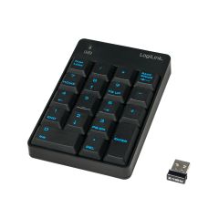 LogiLink ID0120 numeric keypad Universal RF Wireless Black