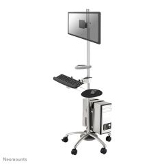 NewStar Neomounts FPMA-MOBILE1800 передвижная тумба/стойка для мультимедиа Сереб…