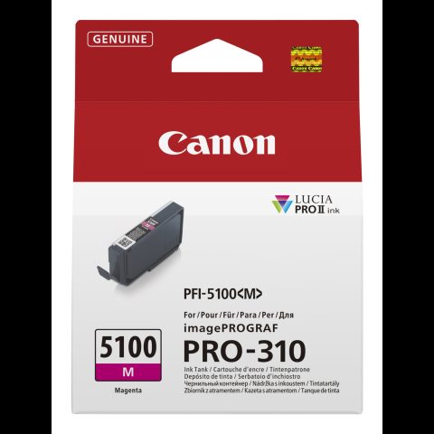 Canon PFI-5100 M tintes kārtridžs 1 pcs Oriģināls Fuksīns