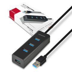 Axagon HUE-S2BL interfeisa centrmezgls USB 3.2 Gen 1 (3.1 Gen 1) Type-A 5000 Mb…
