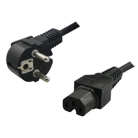 LogiLink CP105 elektrības kabelis Melns 2 m CEE 7/7 C15 uzmava