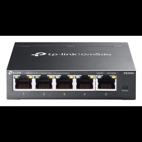 TP-Link Omada ES205G tīkla pārslēgs Vadīts Gigabit Ethernet (10/100/1000) Melns