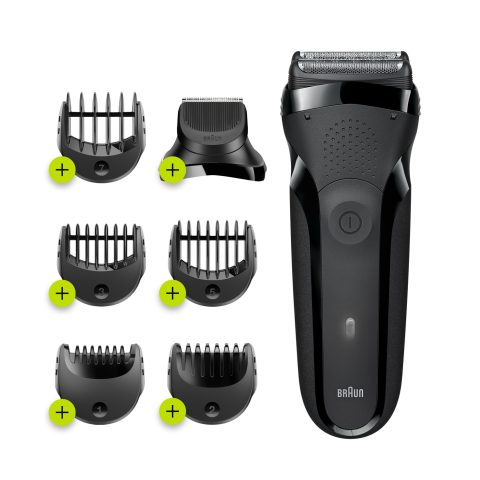 Braun Series 3 300BT Rotācijas skuveklis Trimmeris Melns