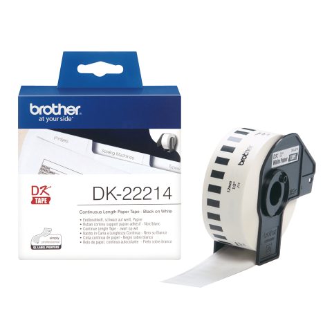 Brother DK-22214 marķēšanas lenta Melns uz balta