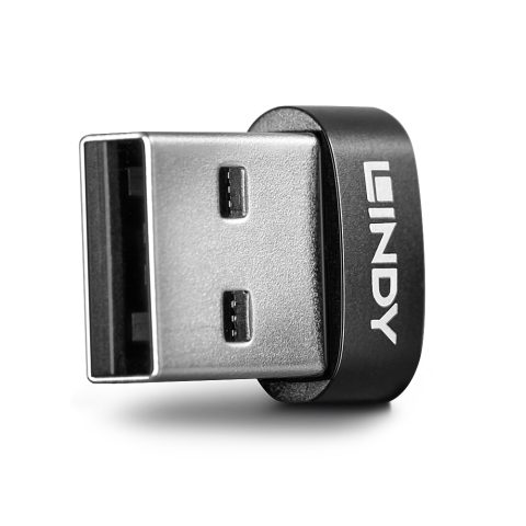 Lindy 41884 kabeļu spraudņu pāreja USB Type-A USB Type-C Melns