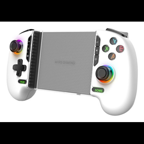 Mars Gaming MGPXPRO Balts Bluetooth/USB Spēļu paliktnis Analogā / digitālā Android