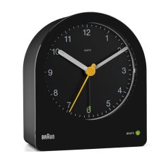 Braun BC22 Kvarca modinātājpulkstenis Melns
