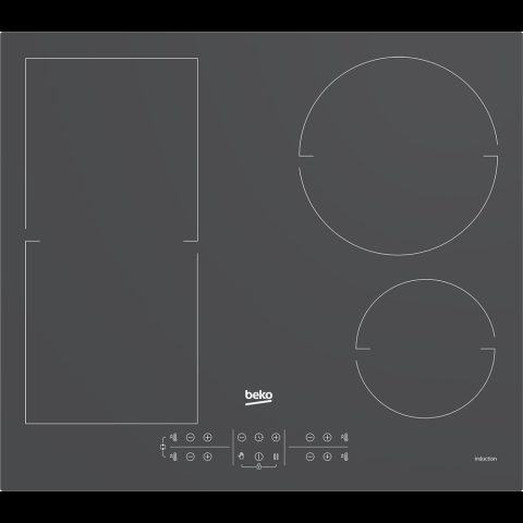Beko HII64200FMTZG plīts virsmas sildelements Pelēks Iebūvēts 60 cm Zonas ind…
