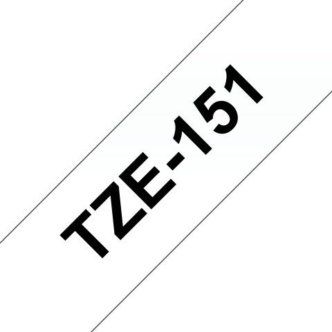 Brother TZE-151 marķēšanas lenta Melns uz caurspīdīga