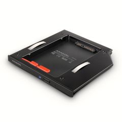Axagon RSS-CD09 2.5 SSD/HDD caddy into DVD slot 9.5 mm LED ALU interface cards/…