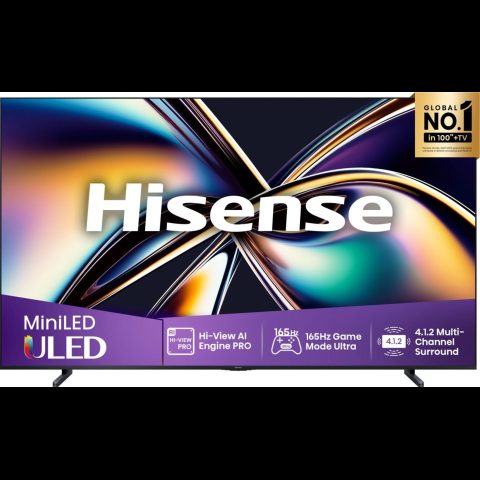 Hisense 100U8Q 2.54 m (100") 4K Ultra HD Smart TV Wi-Fi Black