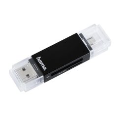 Hama Basic karšu lasītājs USB 2.0/Micro-USB Melns