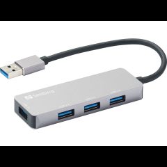Sandberg 333-67 хаб-разветвитель USB 3.2 Gen 1 (3.1 Gen 1) Type-A 5000 Мбит/с Сер…