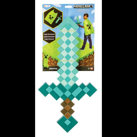 Disguise,Minecraft Disguise Diamond Sword & Creeper Cape Karnevāla bruņas un ieroči Paredzē…