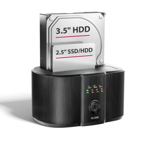Axagon ADSA-SC HDD/SSD dokstacija USB 3.2 Gen 1 (3.1 Gen 1) Type-C Melns