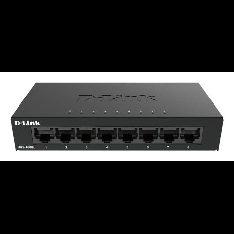 D-Link DGS-108GL Unmanaged Gigabit Ethernet (10/100/1000) Black