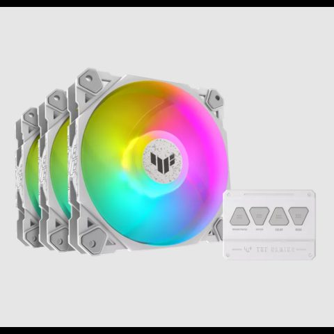 Asus TUF GAMING TF120 ARGB WHITE EDITION 3IN1 Datora korpusam Gaisa dzesētājs…
