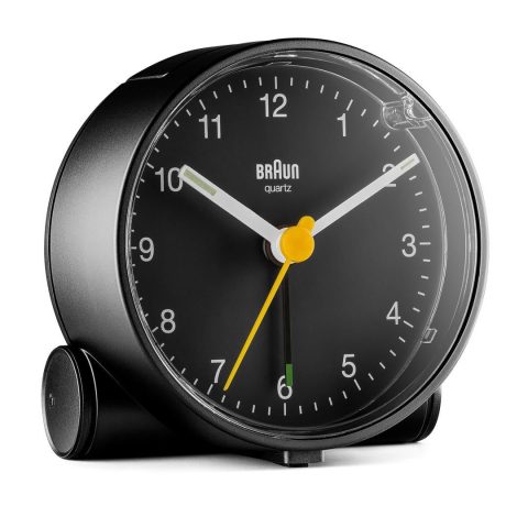Braun BC01B Kvarca modinātājpulkstenis Melns