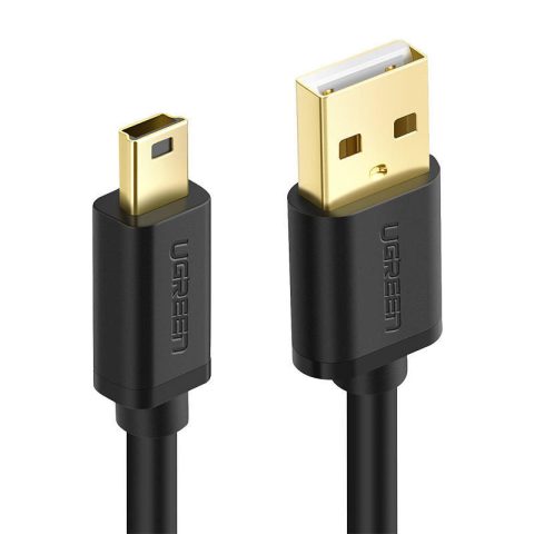 Ugreen 10355B USB kabelis USB 2.0 1 m USB A Mini-USB A Melns