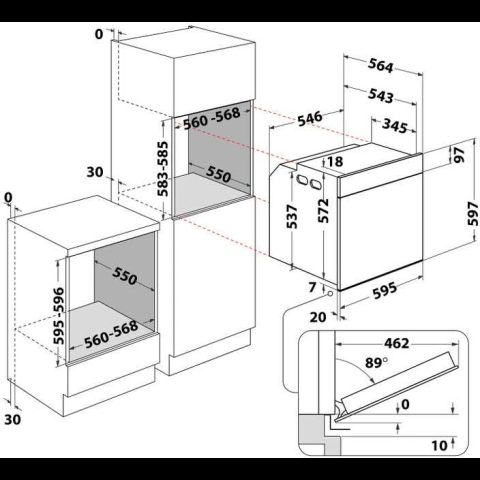 Orkaitė Whirlpool WOI5S8HM1SBA