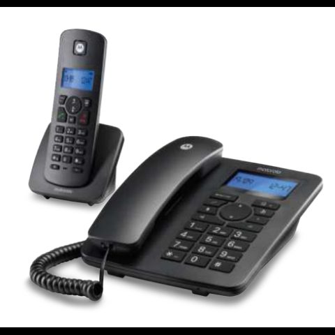 Motorola C4201 Analog/DECT telephone Caller ID Black