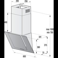 Electrolux Hisense MH6INBG Sienā iebūvēts Melns 650 m³/h