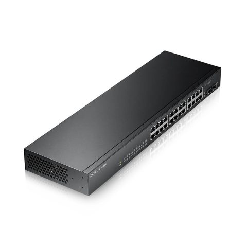 Zyxel GS-1900-24 v2 Vadīts L2 Gigabit Ethernet (10/100/1000) 1U Melns