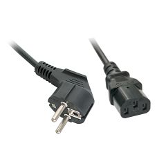 Lindy 30335 elektrības kabelis Melns 2 m F-veida elektrības spraudnis C13 uzma…