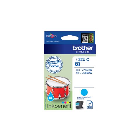 Brother LC22UC tintes kārtridžs 1 pcs Oriģināls Augsta (XL) produktivitāte Tirkī…