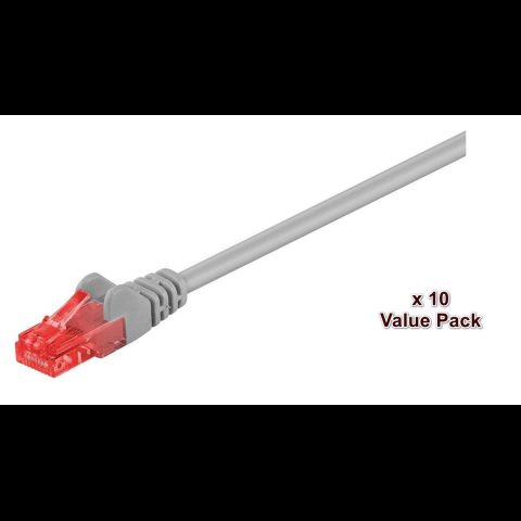 MicroConnect V-UTP610VP tīkla kabelis Pelēks 10 m Cat6 U/UTP (UTP) Apaļš