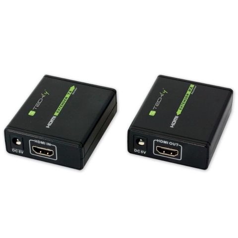 Techly IDATA EXT-E70 AV pagarinātājs Audio/video raidītājs un uztvērējs Melns
