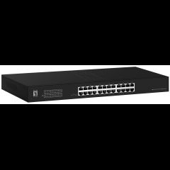 Level One LevelOne Switch 24x GE GEU-2431 19\" Rack Mount Kit Nepārvaldīts Gigabit…