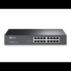 TP-Link TL-SF1016DS tīkla pārslēgs Nepārvaldīts Fast Ethernet (10/100) 1U Melns