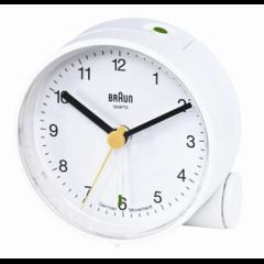Braun BNC 001 Kvarca modinātājpulkstenis Balts