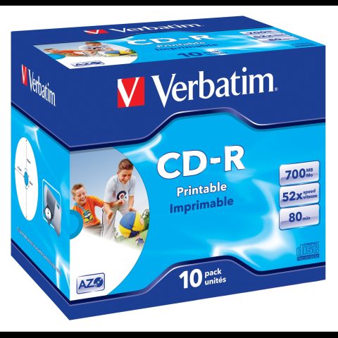 Verbatim CD-R AZO Wide Inkjet Printable 700 MB 52x 10 pcs
