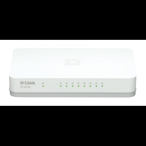 D-Link GO-SW-8G/E сетевой коммутатор Неуправляемый Gigabit Ethernet (10/100/100…