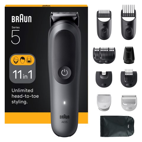 Braun AIO5560 hair trimmers/clipper Black