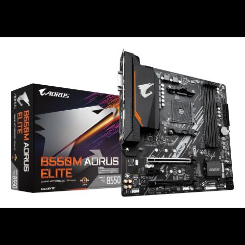 Gigabyte B550M AORUS ELITE mātes plate AMD B550 Ligzda AM4 mikro ATX