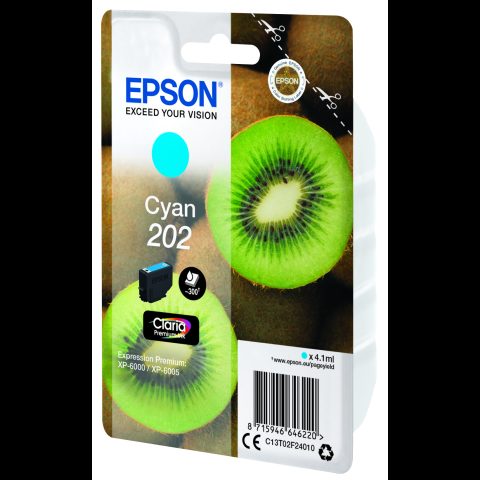 Epson Kiwi 202 tintes kārtridžs 1 pcs Oriģināls Standarta produktivitāte Tirkī…