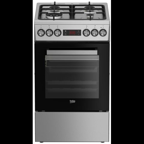 Beko FSM51331DXDT Brīvi stāvoša plīts Elektrisks Gāzes Nerūsējošs tērauds