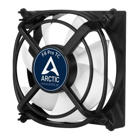 Arctic Cooling ARCTIC F8 Pro TC Datora korpusam Ventilators 8 cm Melns