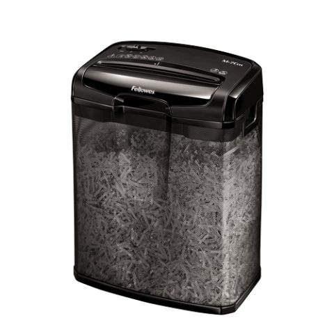Fellowes M-7Cm papīra smalcinātājs Smalcināšana daļiņās Melns