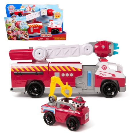 Spin Master PAW Patrol Fire Rescue: Rapid Reload Fire Truck with Marshall Figure