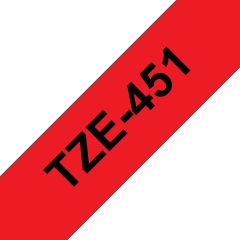 Brother TZE-451 marķēšanas lenta Melns uz sarkana TZ