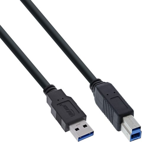 Inline 35330 USB kabelis USB 3.2 Gen 1 (3.1 Gen 1) 3 m USB A USB B 5 Gbit/s Mel…