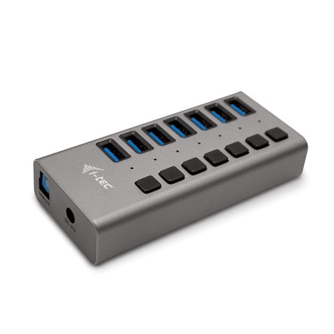 I-tec U3CHARGEHUB7 PDA/mobīlo telefonu lādētājs Universāls Pelēks AC Ātrā uzlā…
